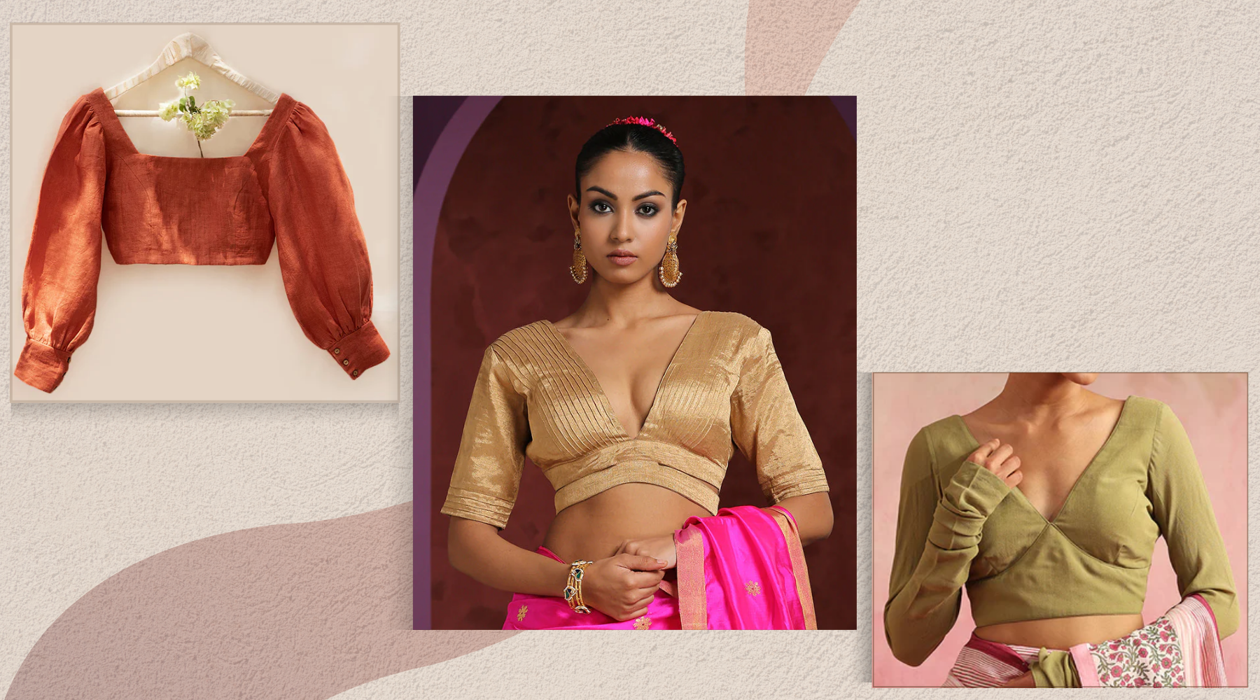 Fashionable saree best sale blouses