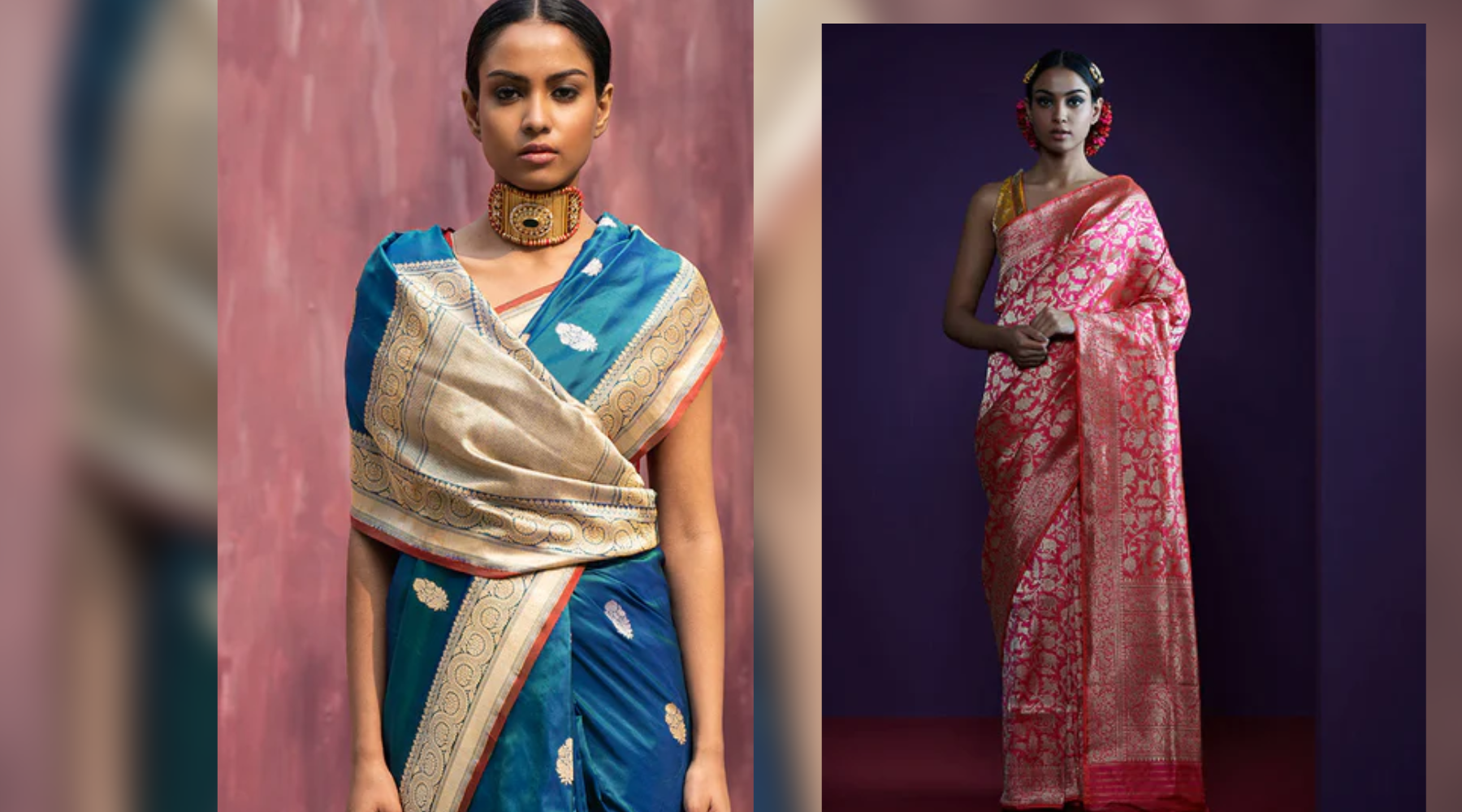 Katan saree for clearance wedding