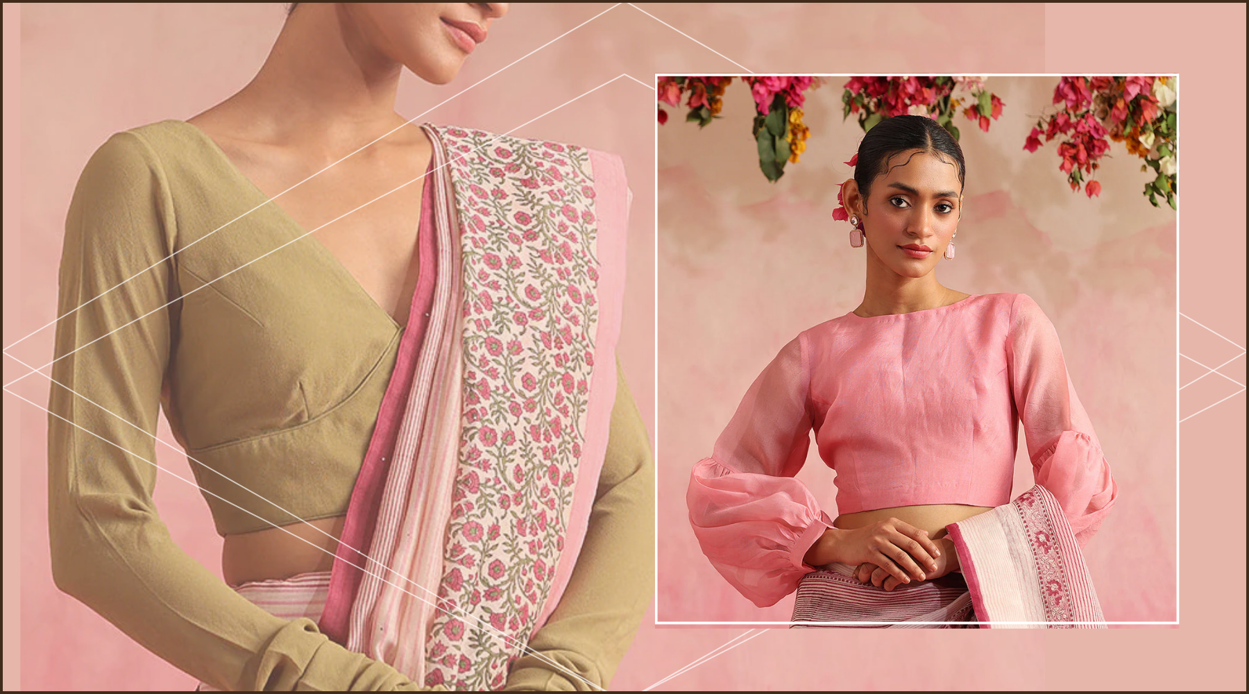 Fashionable 2025 saree blouses