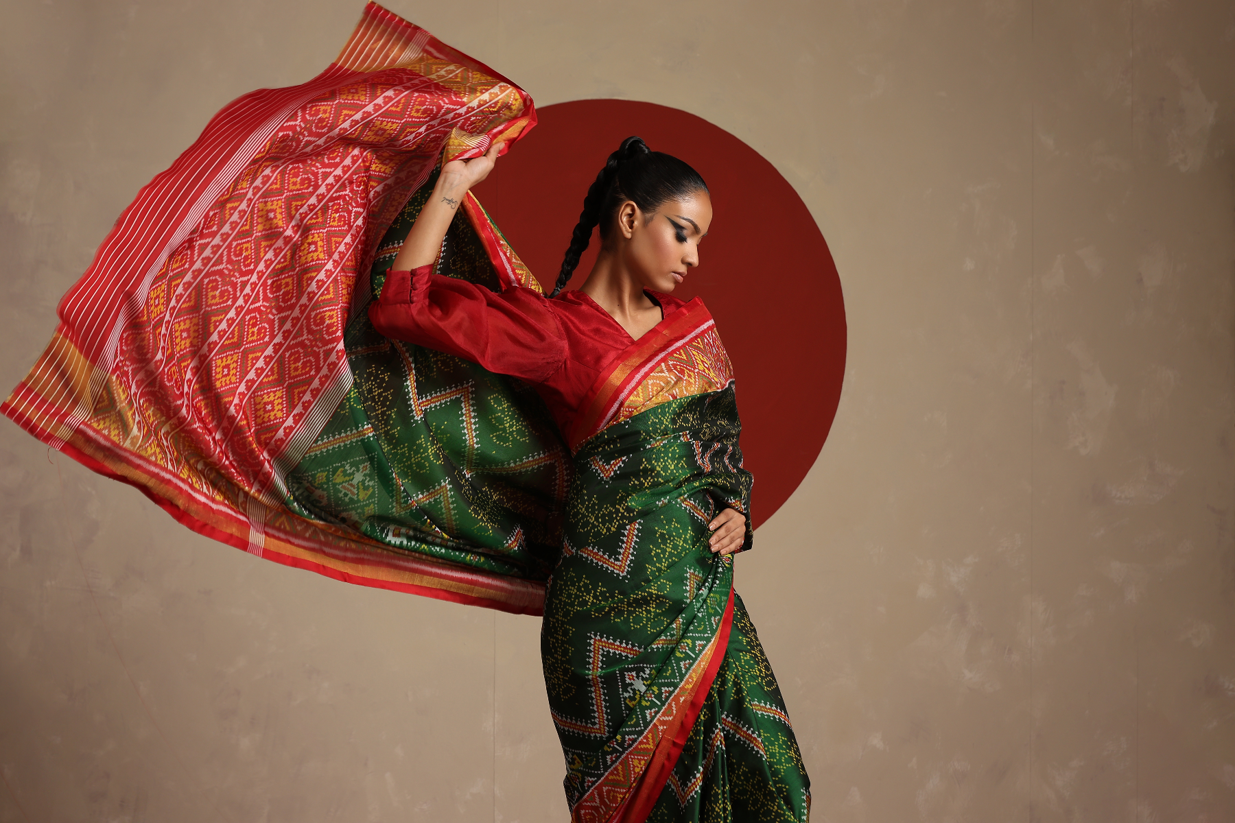 Handwoven Masterpieces  Meticulously crafted Ikat Patola Sarees