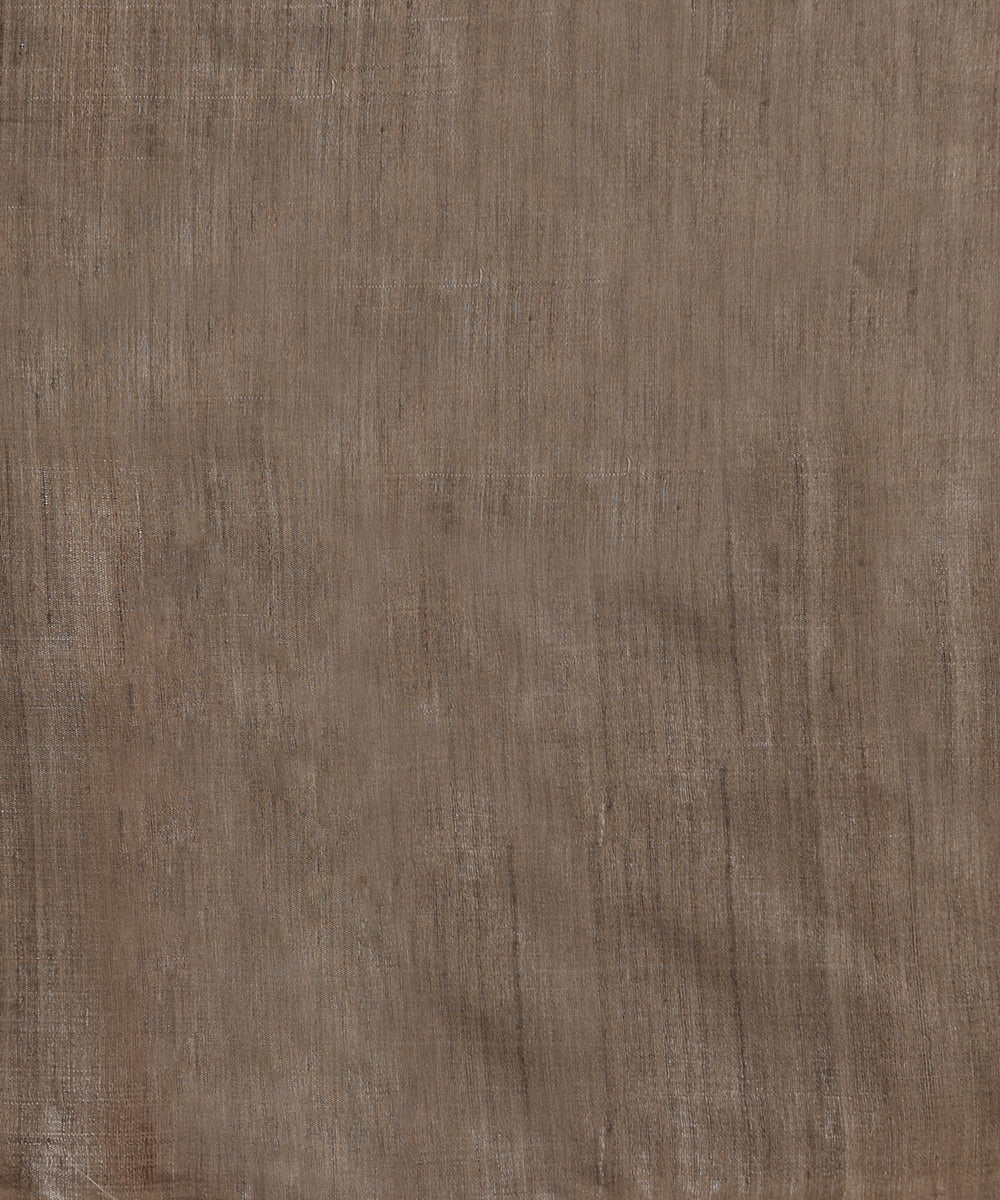 Grey-Charcoal Handloom Tussar Ikat Saree With Gradient Hues