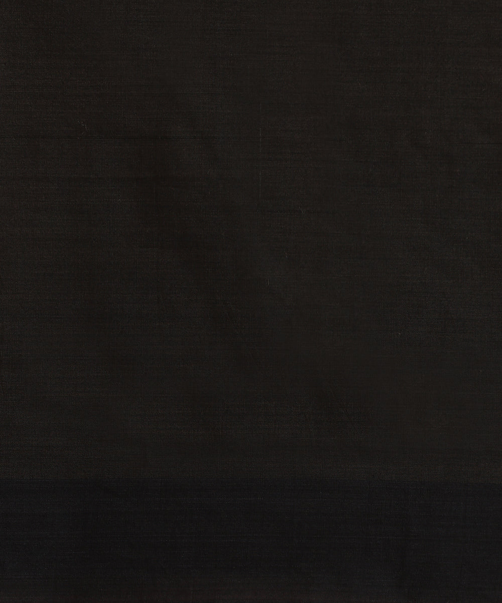 Teracotta Handloom Cotton Ikat Saree With Hans Motif