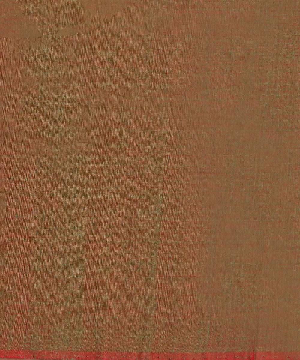 Brick Red Handloom Lantern Motif Cotton Ikat Saree