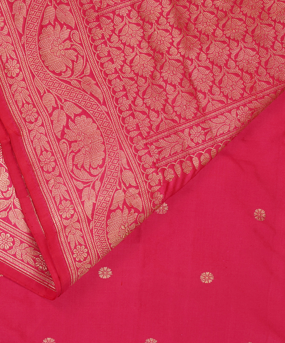 Handloom_Pink_Pure_Katan_Silk_Banarasi_Dupatta_With_Konia_And_Booti_WeaverStory_04