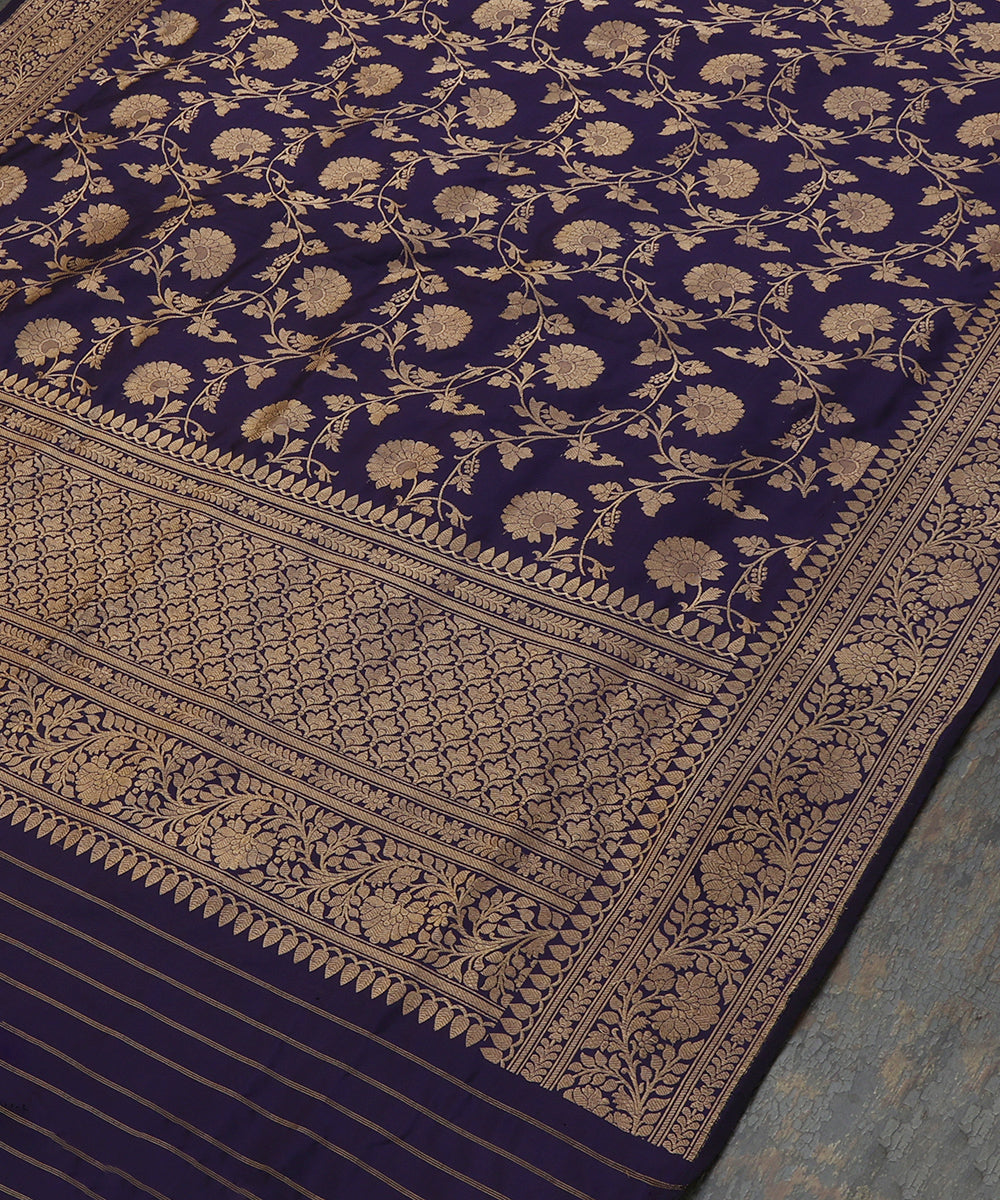 Navy_Blue_Handloom_Pure_Katan_Silk_Banarasi_Dupatta_With_Zari_Cutwork_Jaal_WeaverStory_03
