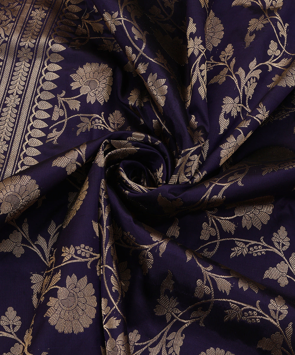 Navy_Blue_Handloom_Pure_Katan_Silk_Banarasi_Dupatta_With_Zari_Cutwork_Jaal_WeaverStory_05
