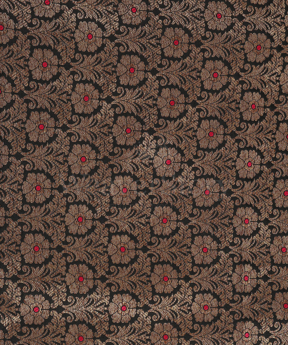 Handloom_Black_Pure_Katan_Silk_Antique_Zari_Banarasi_Lehenga_With_Pink_Meena_WeaverStory_05