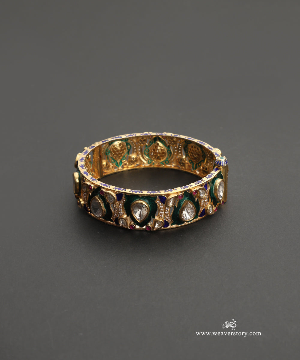 Anhita_Handcrafted_Silver_Openable_Bangles_With_Meenakari_Jadau_Work_WeaverStory_03