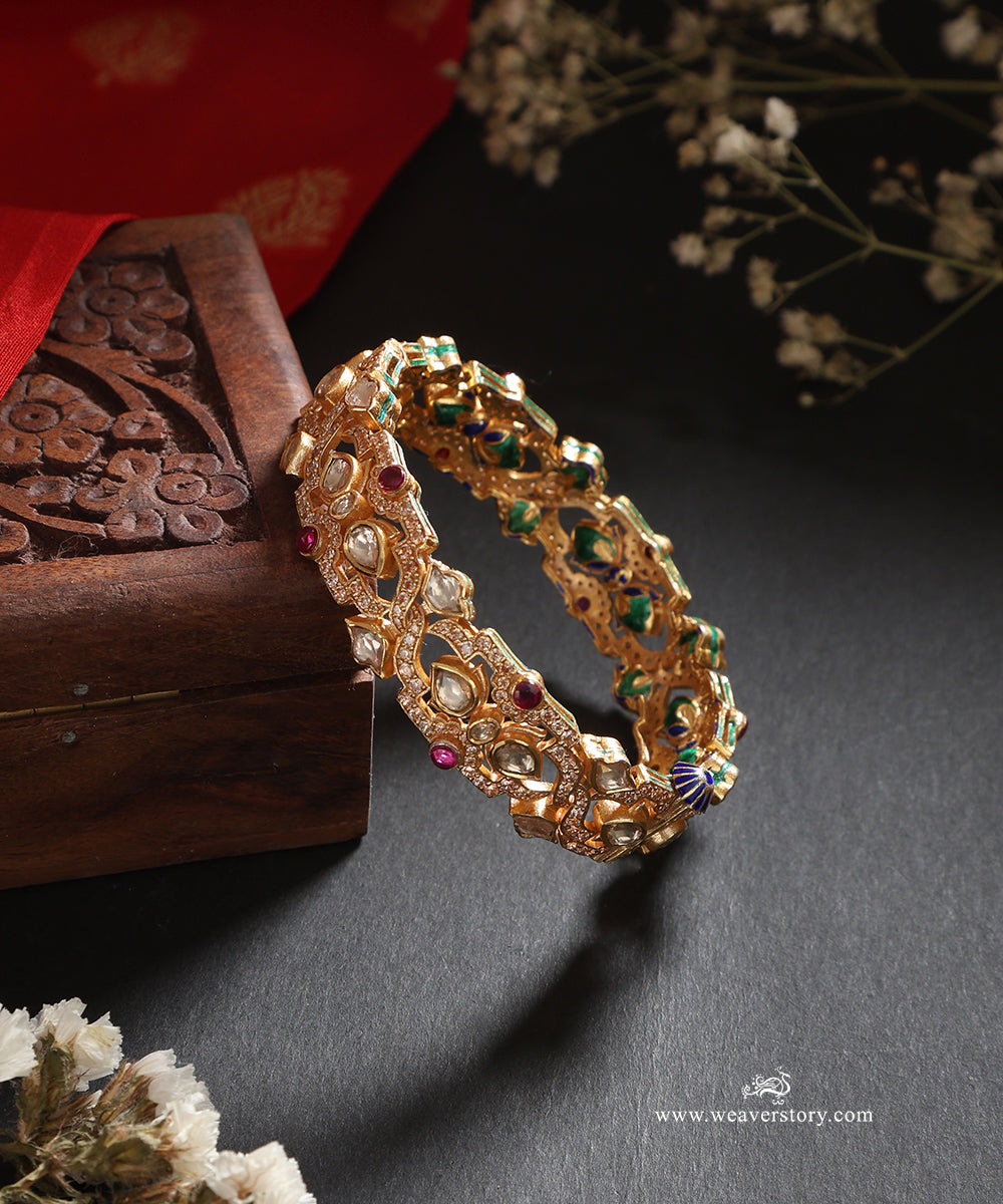 Banu_Handcrafted_Silver_Openable_Bangles_With_Meenakari_Jadau_Work_WeaverStory_01