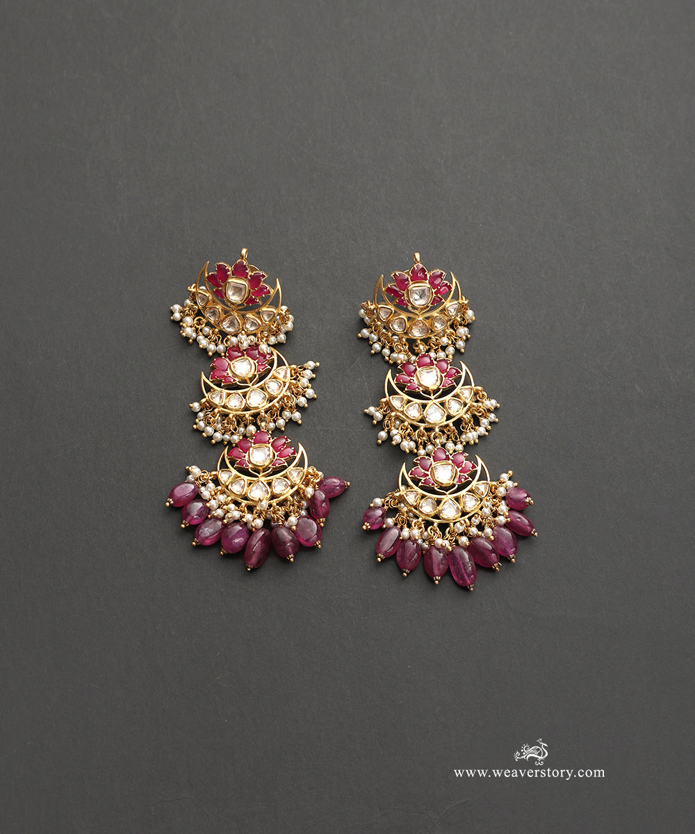 Farnaz_Handcrafted_Silver_Chandbali_Earrings_With_Meenakari_Jadau_Work_WeaverStory_02