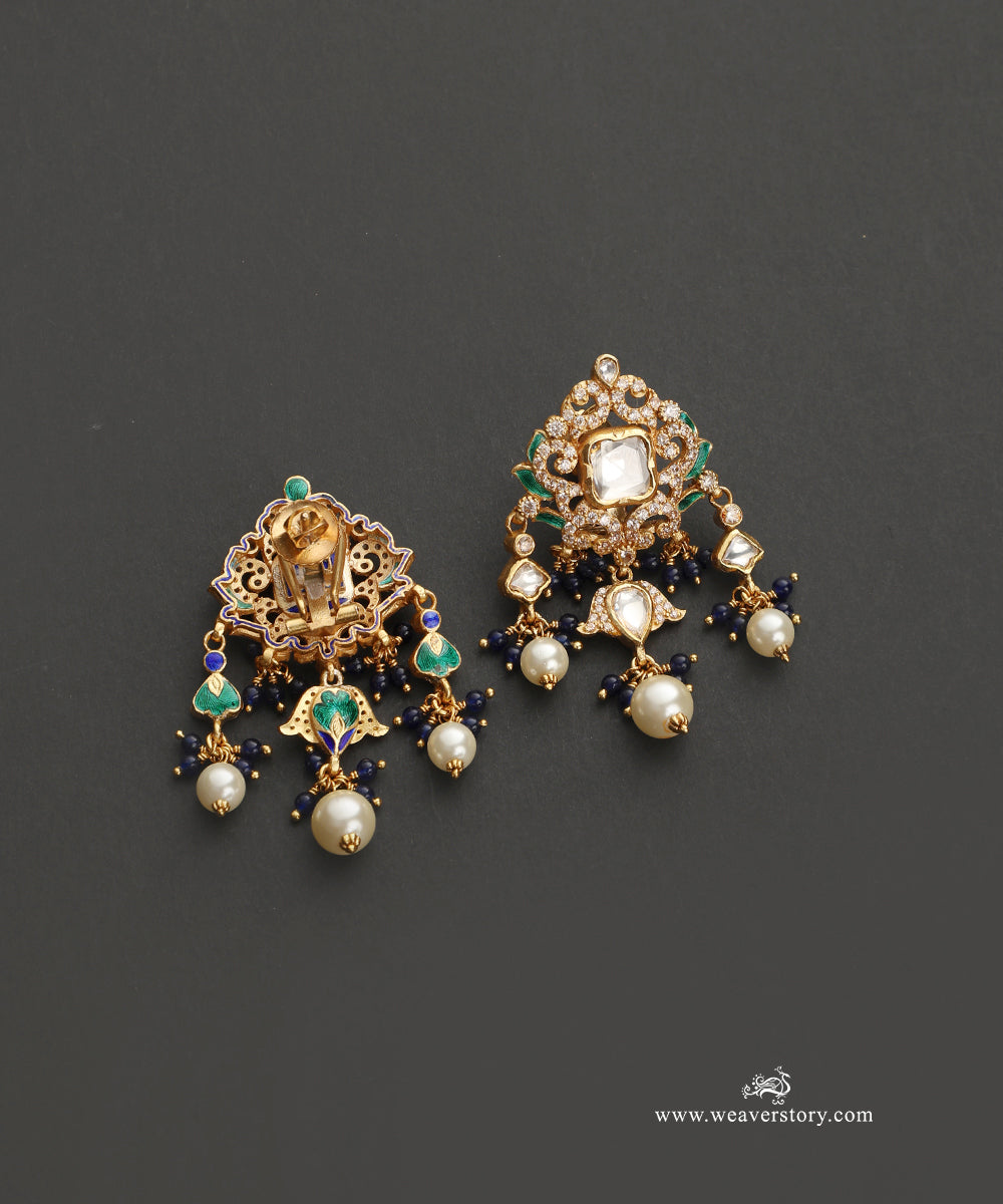 Anam_Handcrafted_Silver_Necklace_Set_with_Earrings_and_Teeka_in_Meenakari_Jadau_Work_WeaverStory_03