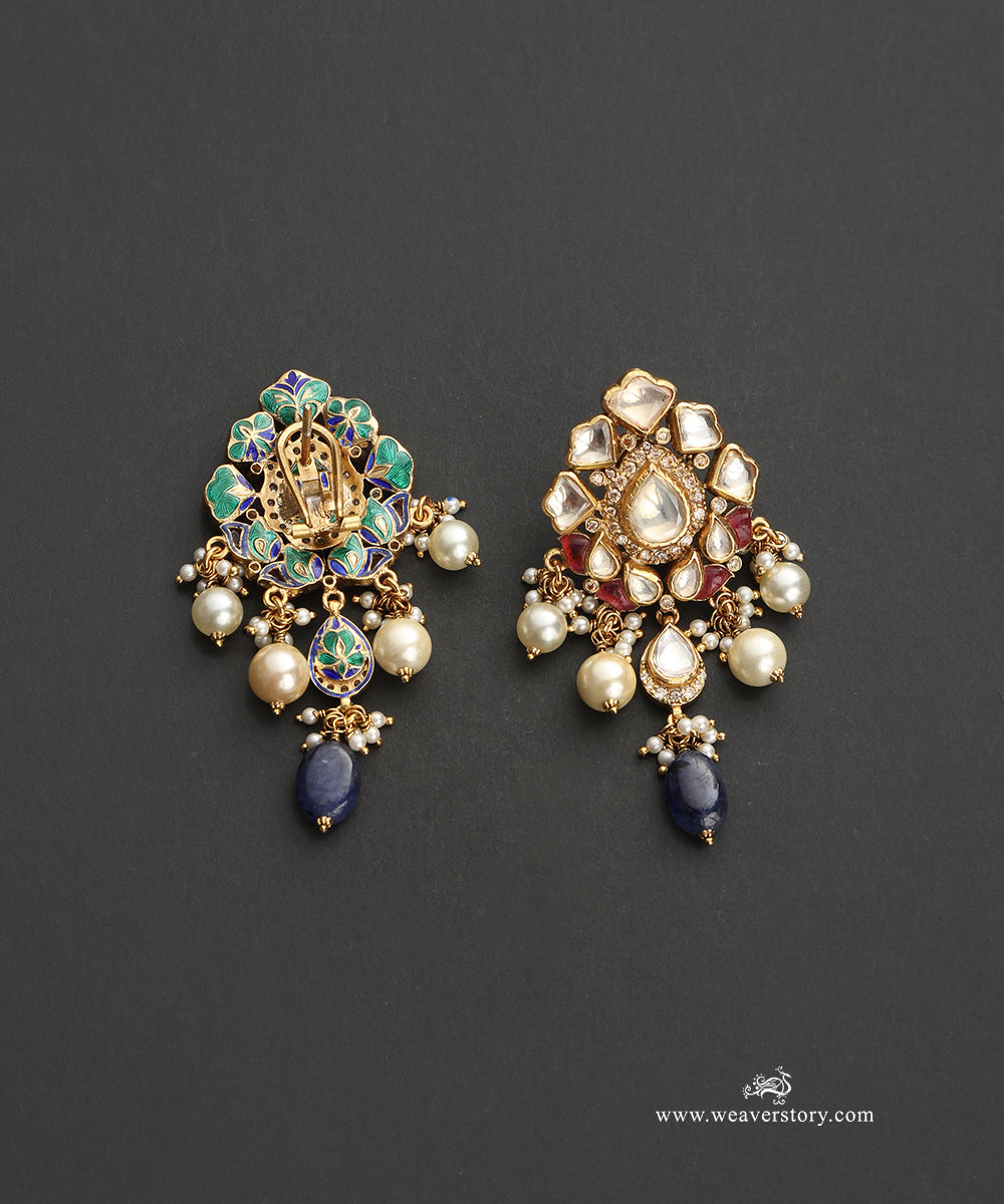 Sabreen_Handcrafted_Silver_Necklace_With_Meenakari_Jadau_Work_WeaverStory_03