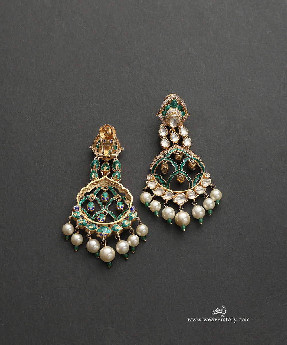 Samira_Handcrafted_Silver_Earrings_With_Meenakari_Jadau_Work_WeaverStory_03