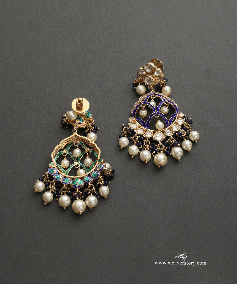 Shahd_Handcrafted_Silver_Earrings_With_Meenakari_Jadau_Work_WeaverStory_03