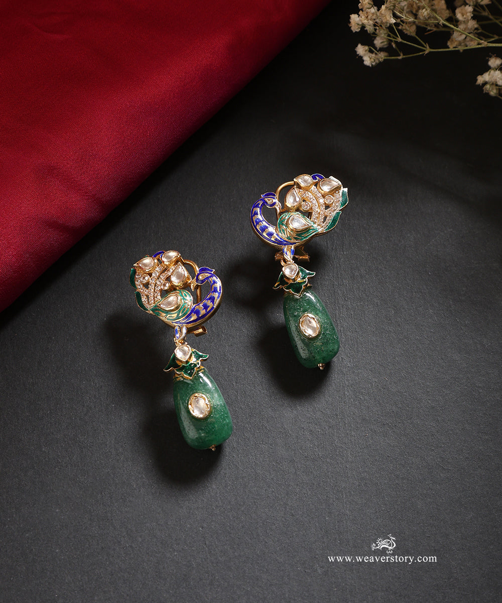 Tahira_Handcrafted_Silver_Earrings_With_Peacock_Motifs_In_Meenakari_Jadau_Work_WeaverStory_01