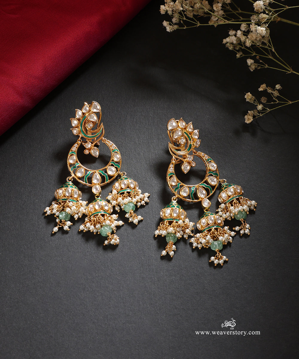 Yasmin_Handcrafted_Silver_Earrings_With_Meenakari_Jadau_Work_WeaverStory_01