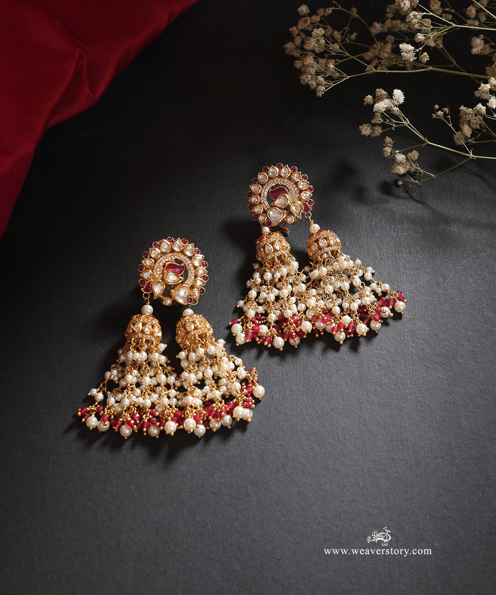 Zainab_Handcrafted_Silver_Earrings_With_Meenakari_Jadau_Work_WeaverStory_01