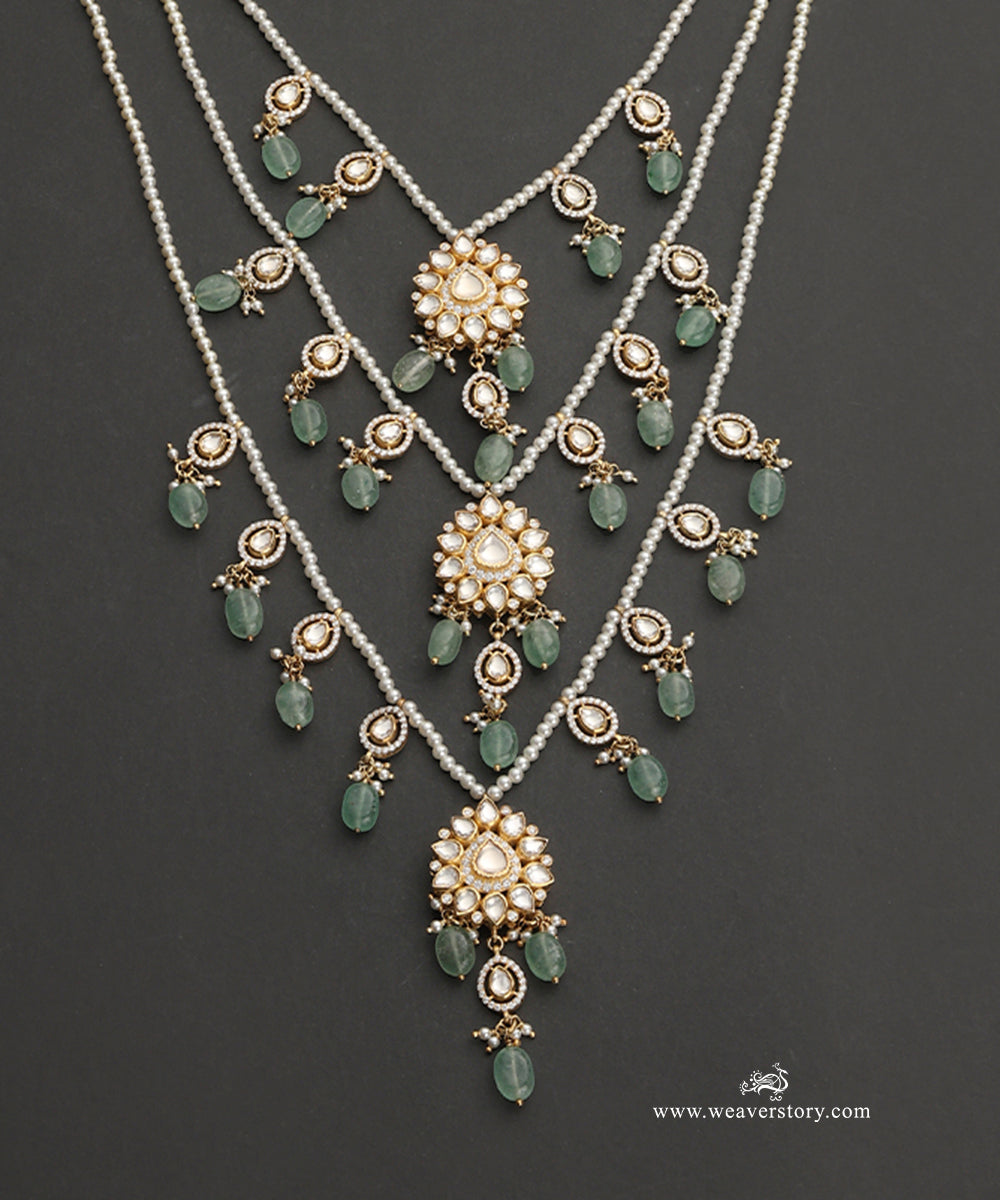 Kiana_Handcrafted_Silver_Multi_Ladi_Necklace_With_Meenakari_Jadau_Work_WeaverStory_03