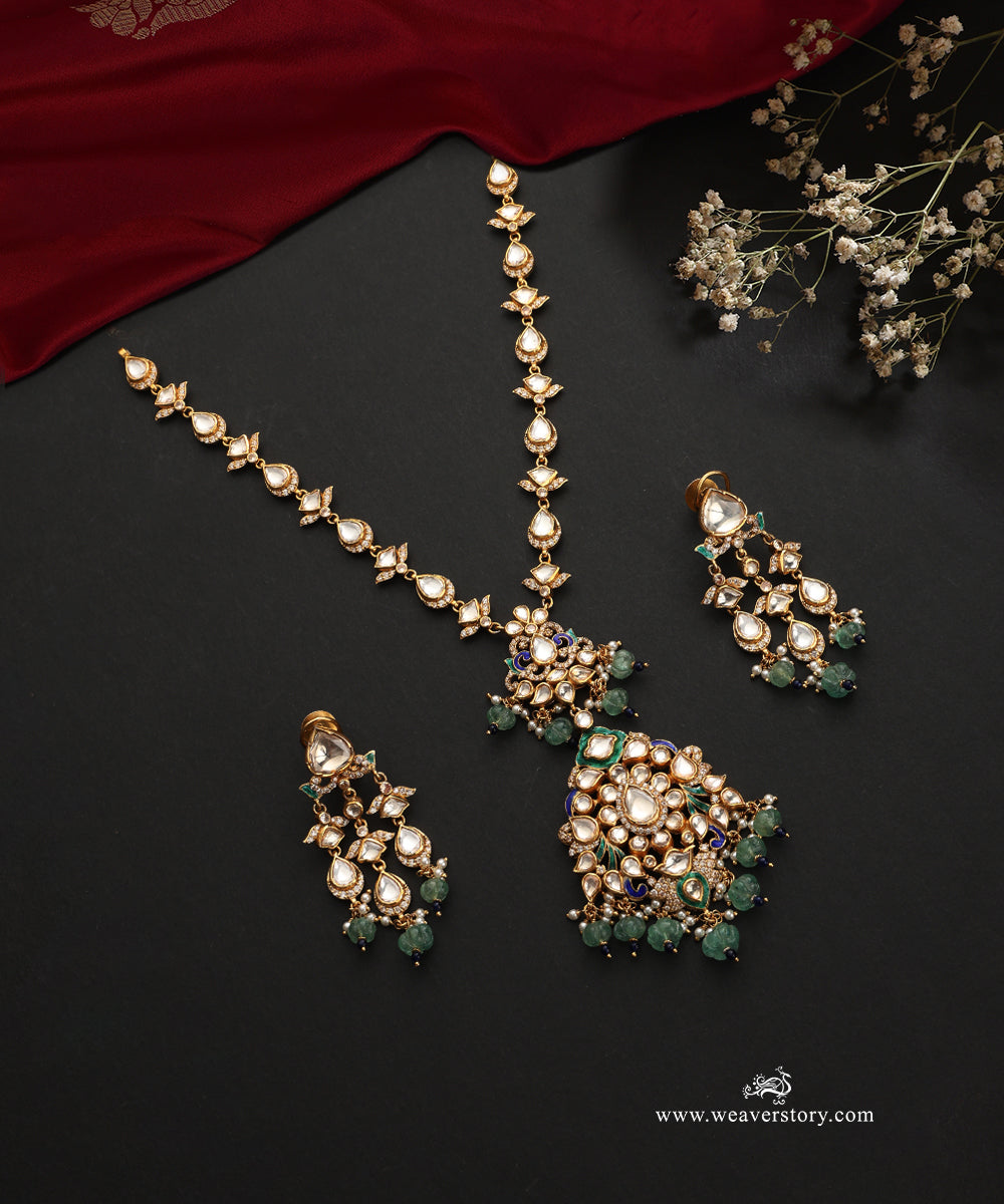 Zayna_Handcrafted_Silver_Earrings_With_Meenakari_Jadau_Work_WeaverStory_01