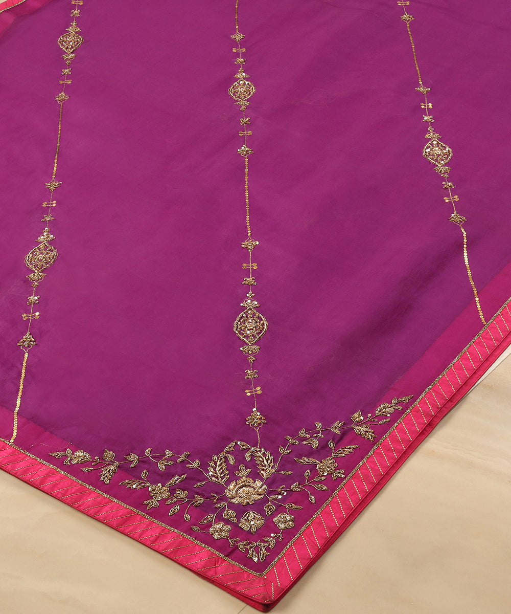 Deep_Purple_Handloom_Organza_Dupatta_With_Hand_Embroidered_Zardozi_Lines_WeaverStory_03