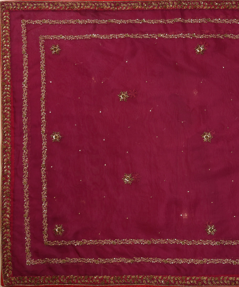 Mulled_Wine_Handloom_Pure_Organza_Dupatta_With_Hand_Embroidered_Zardozi_Borders_And_Boota_WeaverStory_02