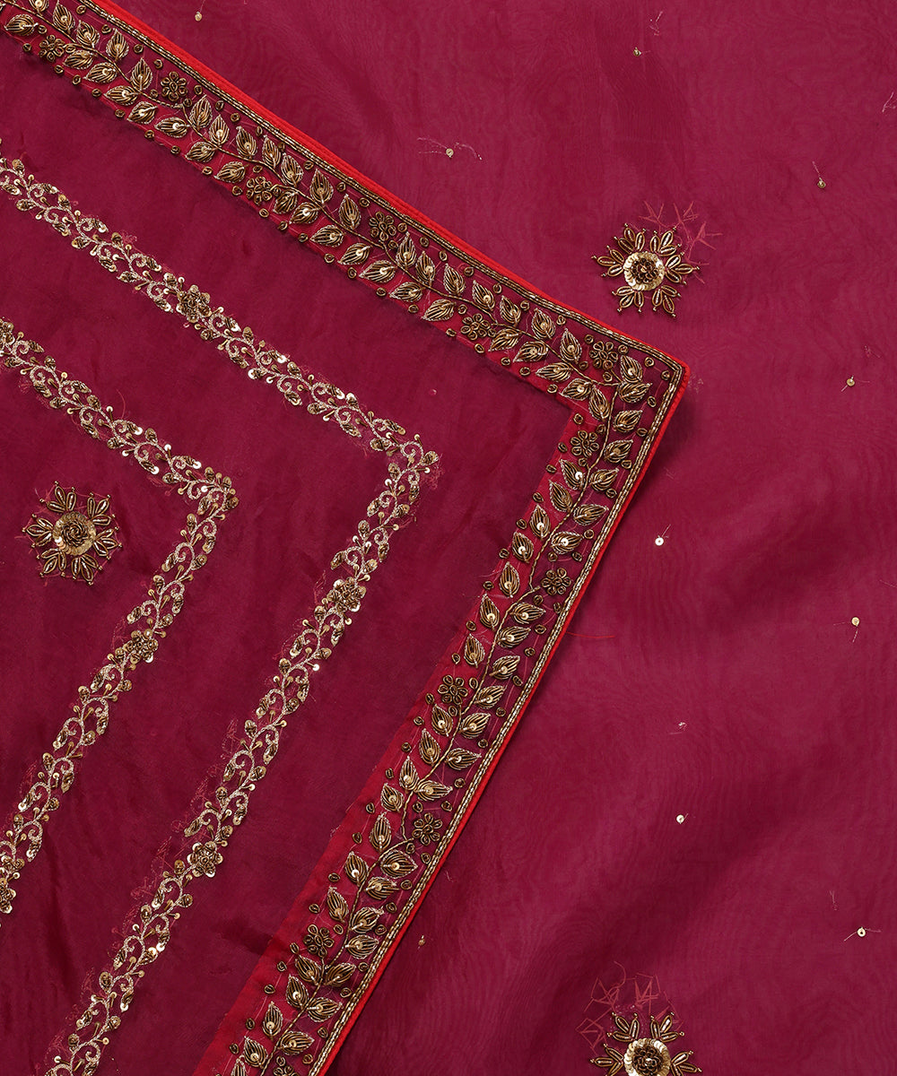 Mulled_Wine_Handloom_Pure_Organza_Dupatta_With_Hand_Embroidered_Zardozi_Borders_And_Boota_WeaverStory_04