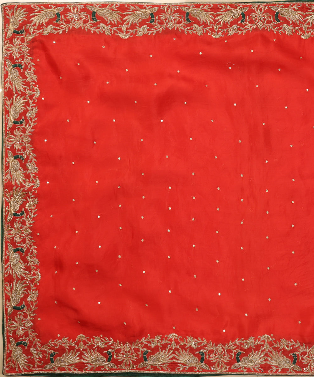 Red_Handloom_Pure_Organza_Dupatta_With_Hand_Embroidered_Zardozi_Border_WeaverStory_02