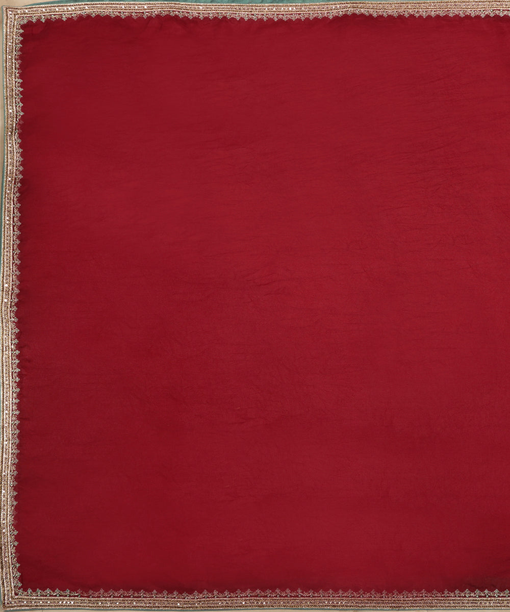 Maroon_Red_Handloom_Organza_Zardozi_Embroidered_Dupatta_WeaverStory_02