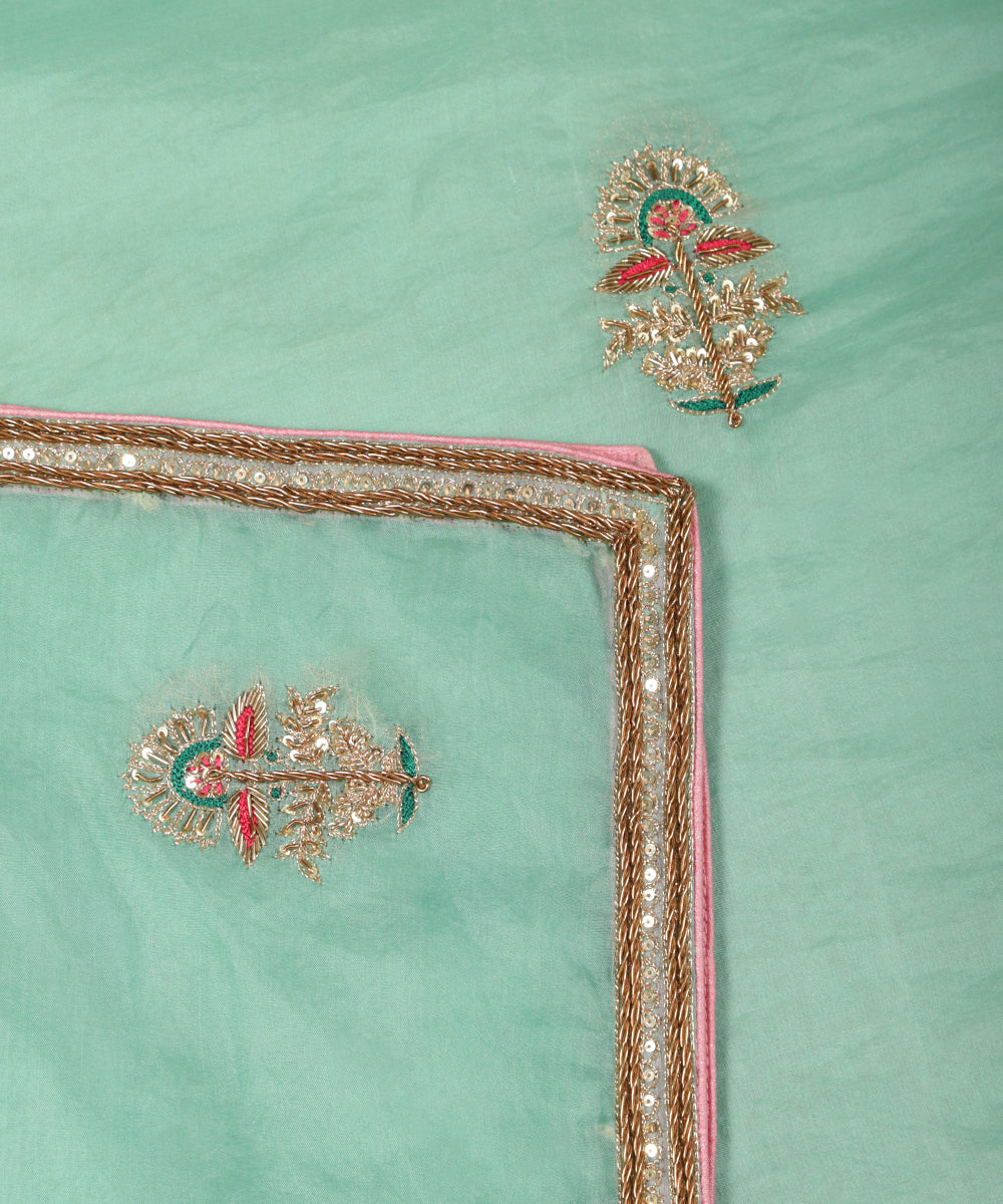Ice_Blue_Handloom_Organza_Zardozi_Embroidered_Dupatta_WeaverStory_04