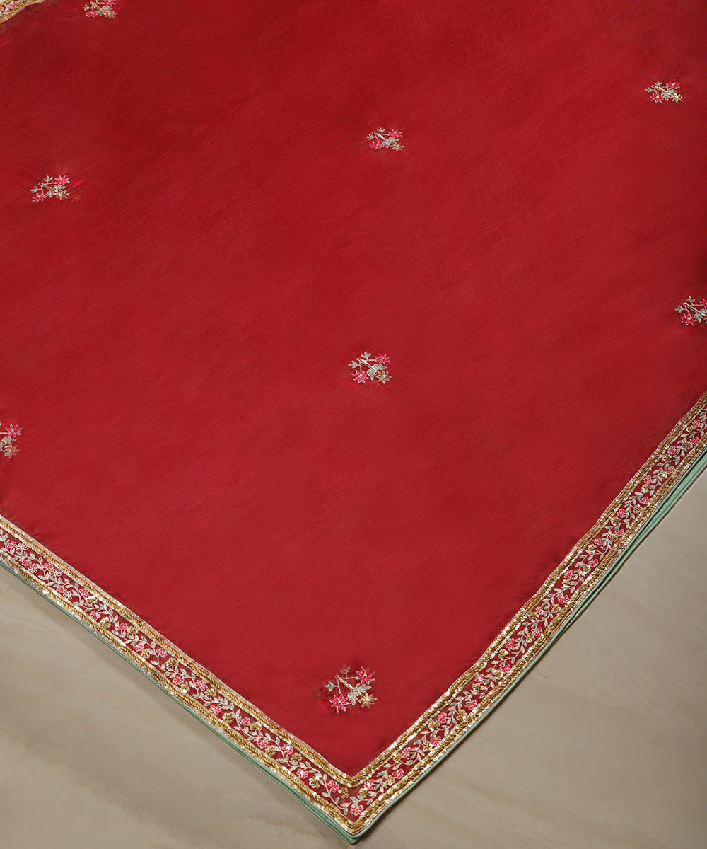 Deep_Maroon_Handloom_Organza_Zardozi_Embroidered_Dupatta_WeaverStory_02