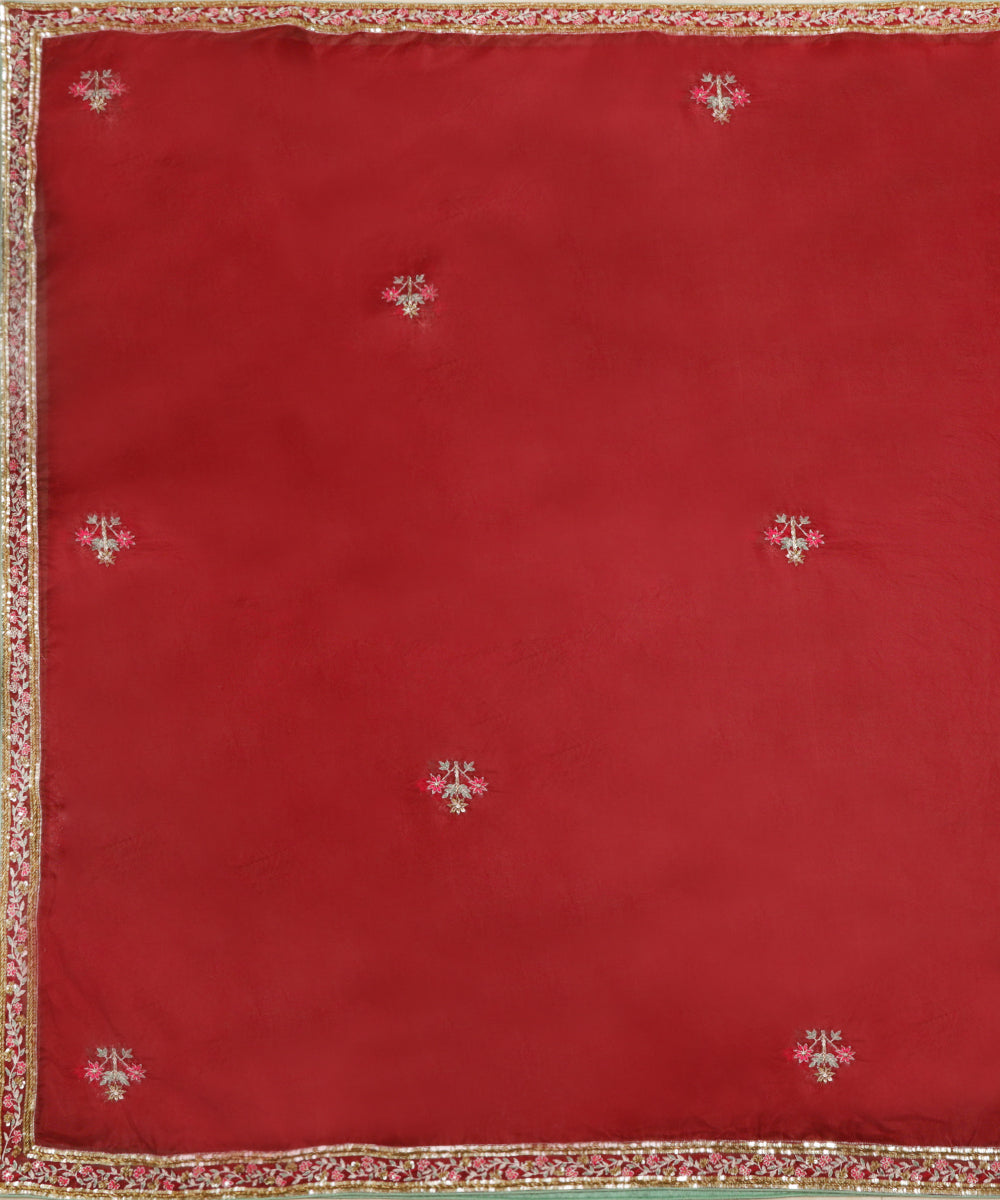 Deep_Maroon_Handloom_Organza_Zardozi_Embroidered_Dupatta_WeaverStory_03