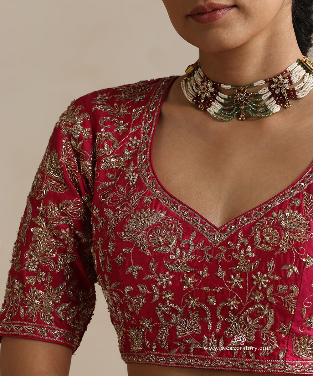Hot_Pink_Chinia_Silk_Jaal_Embroidery_WeaverStory_03