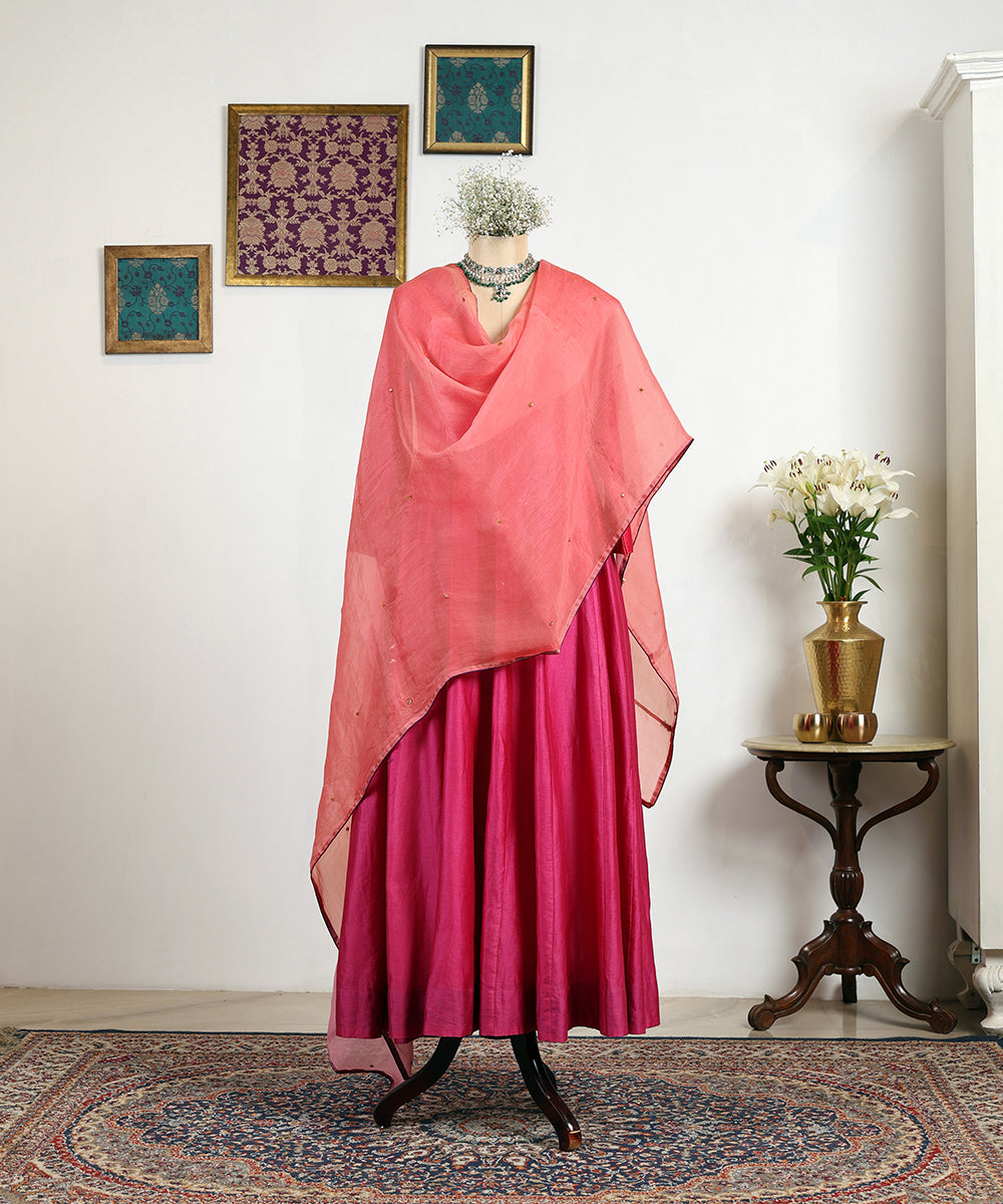 Light_Pink_Handloom_Organza_Dupatta_With_Hand_Embroidery_And_Purple_Piping_WeaverStory_01