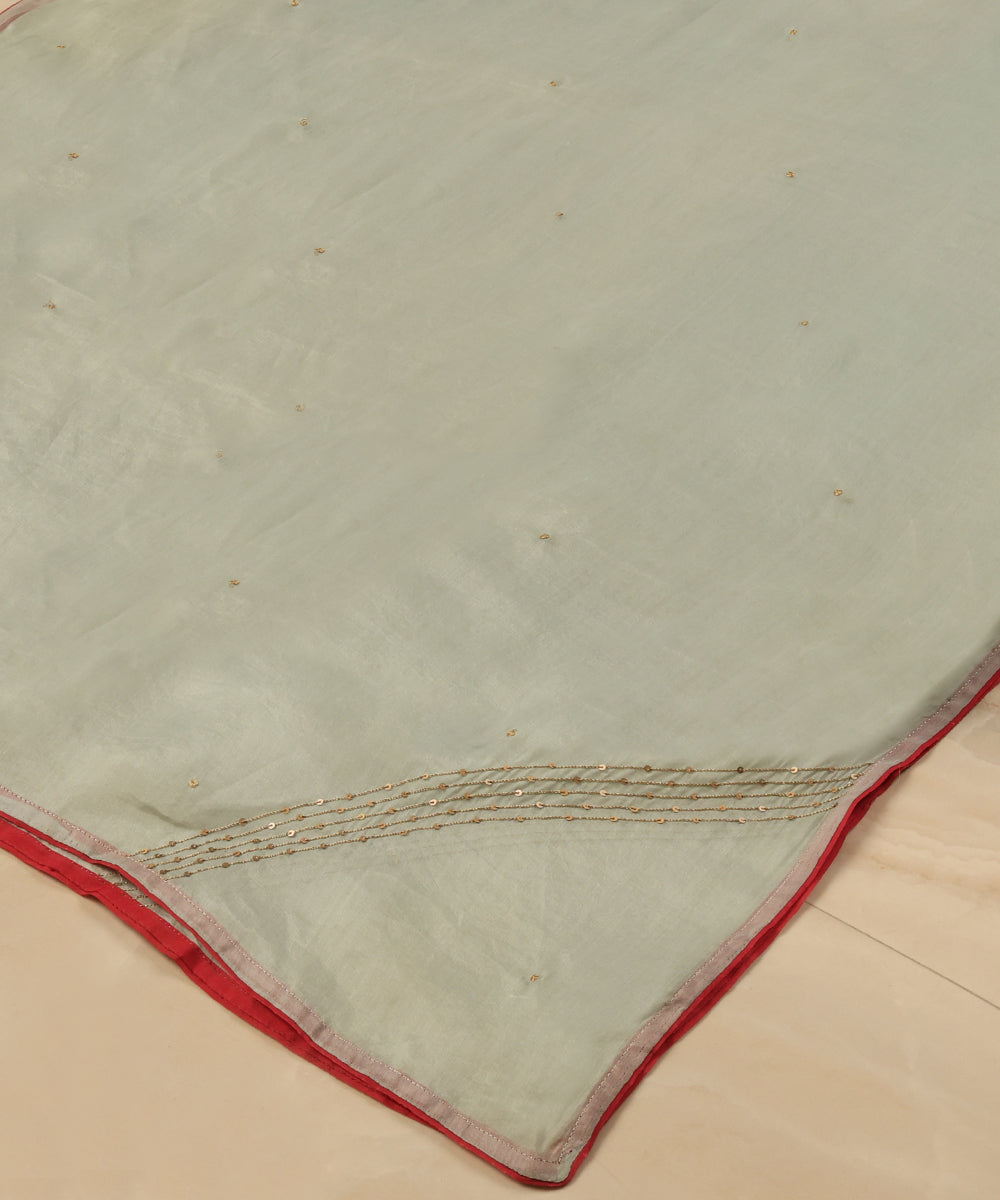 Light_Green_Handloom_Organza_Dupatta_With_Red_Finishing_WeaverStory_03