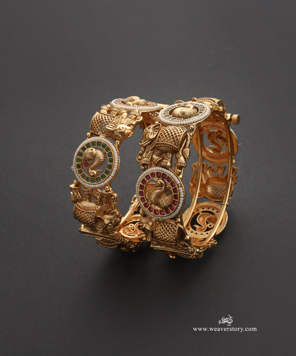 Javeria Handcrafted Gold Plated Alloy Bangles Set