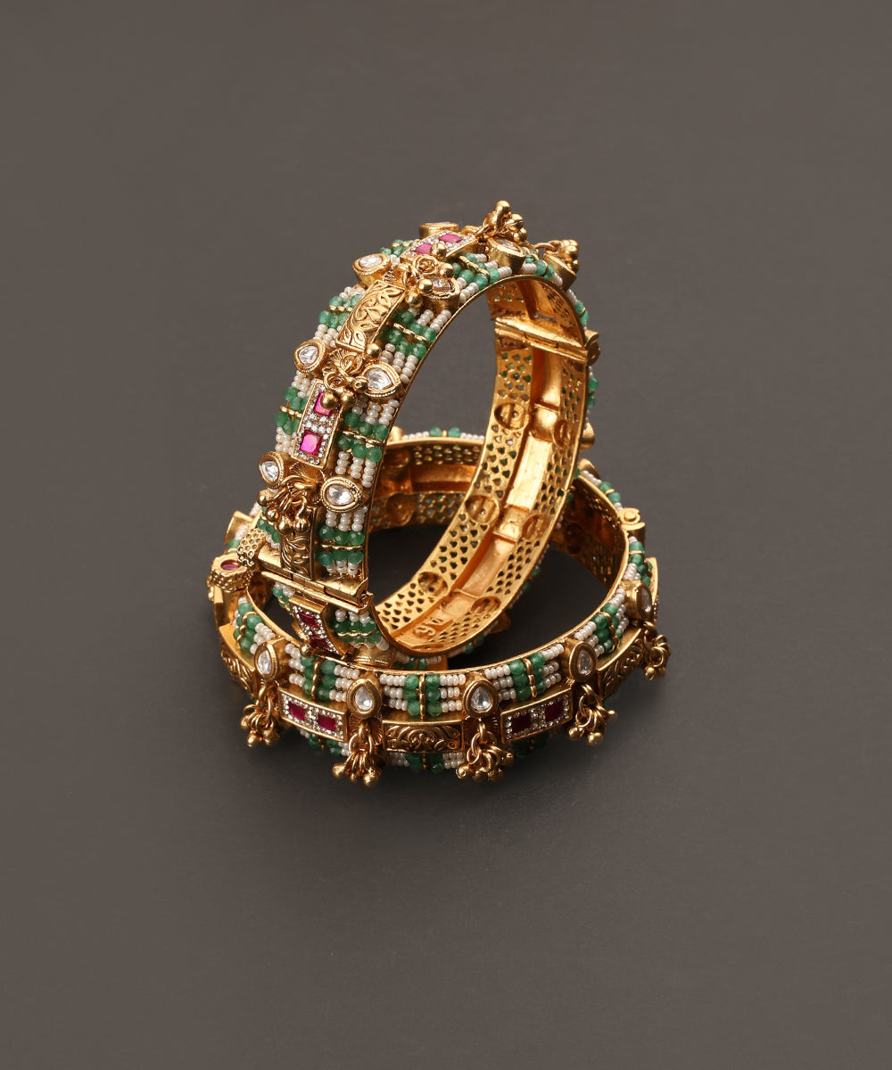 Nyasa_Handcrafted_Alloy_Gold_Plated_Bangles_With_Semi_Precious_Stones_WeaverStory_03