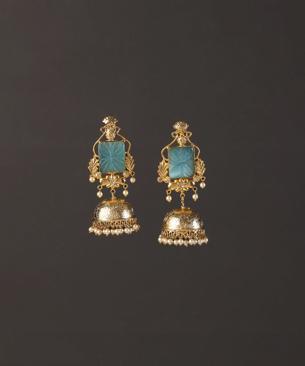 Zara_Handcrafted_Alloy_Gold_Plated_Jhumki_Earrings_WeaverStory_02