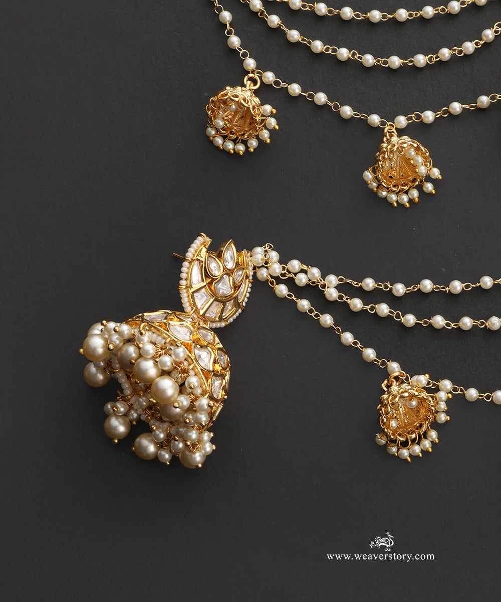 Myra_Handcrafted_Gold_Plated_Alloy_Earrings_With_Kaanchain_WeaverStory_03