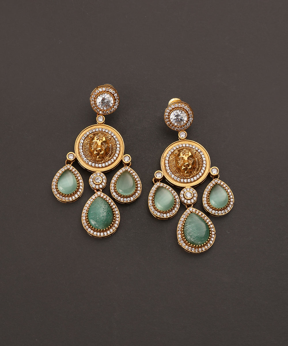 Saleena_Handcrafted_Alloy_Gold_Plated_Earrings_With_Semi_Precious_Stones_WeaverStory_02