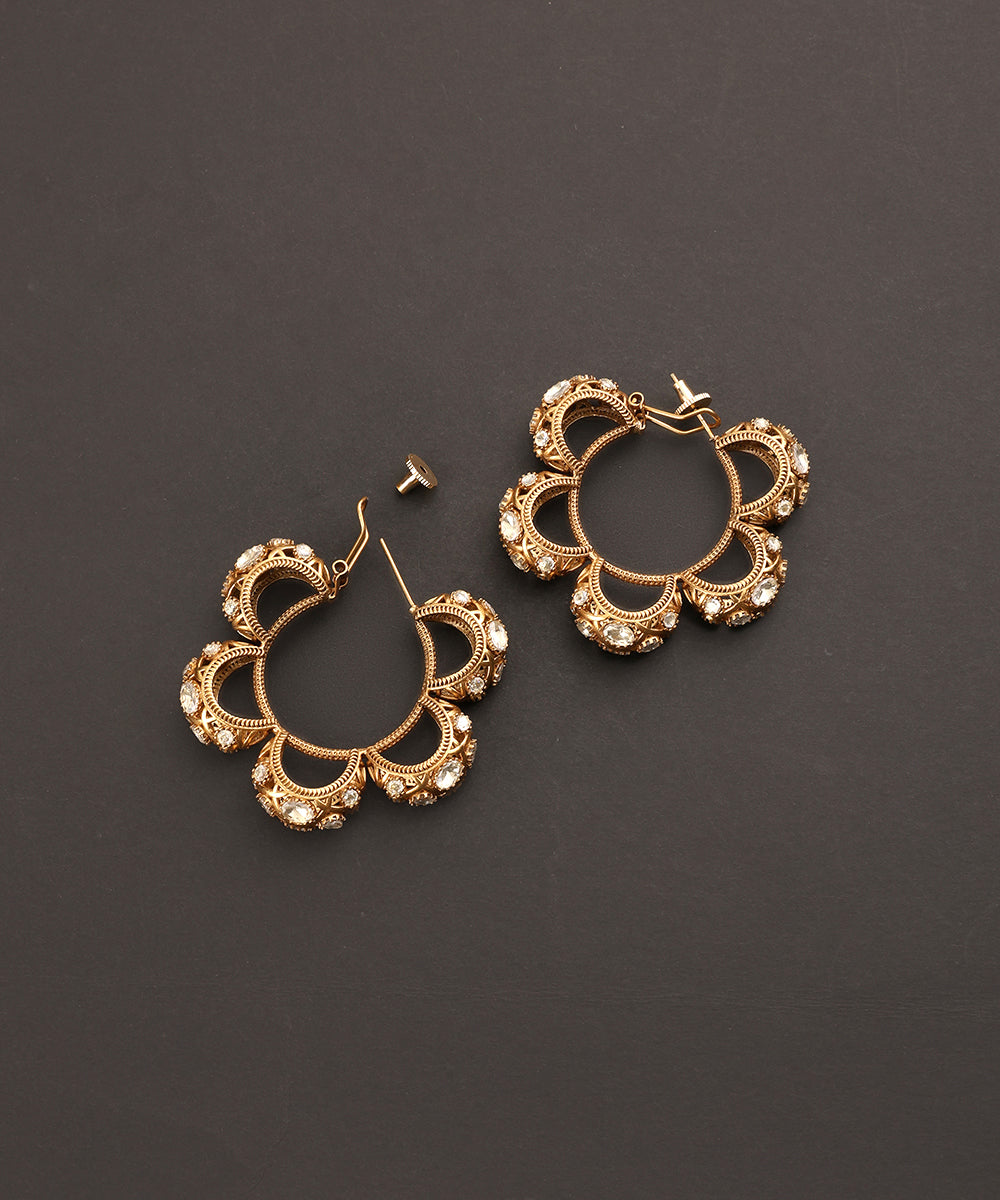 Sehar_Handcrafted_Alloy_Gold_Plated_Earrings_With_Semi_Precious_Stones_WeaverStory_03