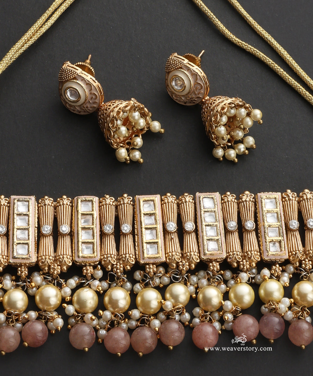 Roohi_Handcrafted_Alloy_Necklace_Set_With_Gold_Plating_WeaverStory_04