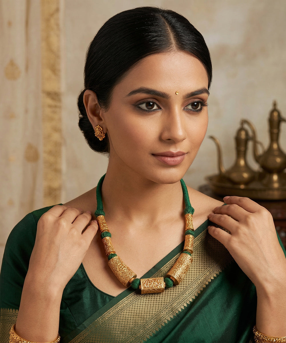 Hira Handcrafted Gold Plated Alloy Necklace
