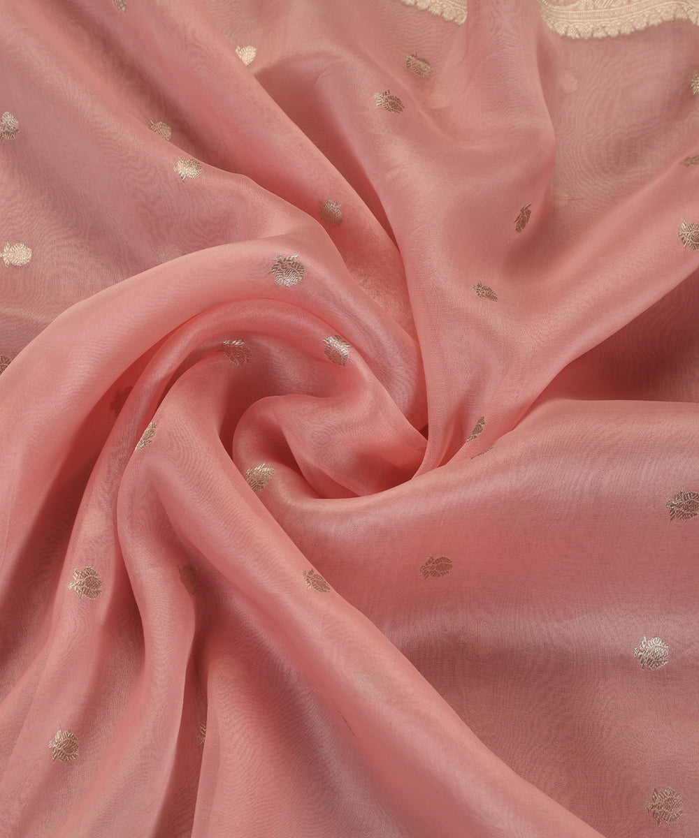 Light_Pink_Handloom_Pure_Kora_Silk_Banarasi_Dupatta_With_Zari_Booti_And_Floral_Border_WeaverStory_05