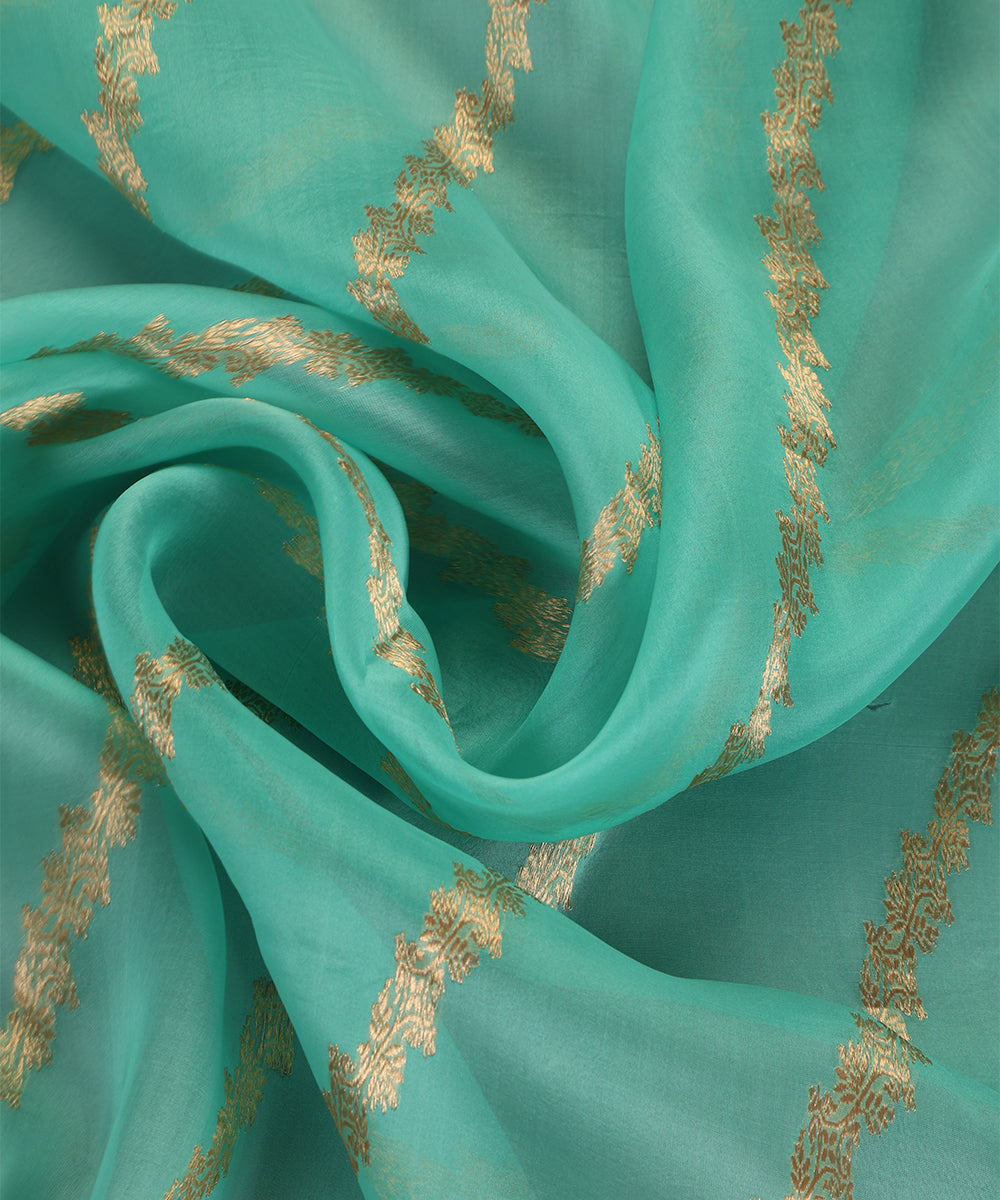 Aqua_Blue_Handloom_Pure_Kora_Silk_Banarasi_Dupatta_With_Aada_Zari_Jaal_WeaverStory_05