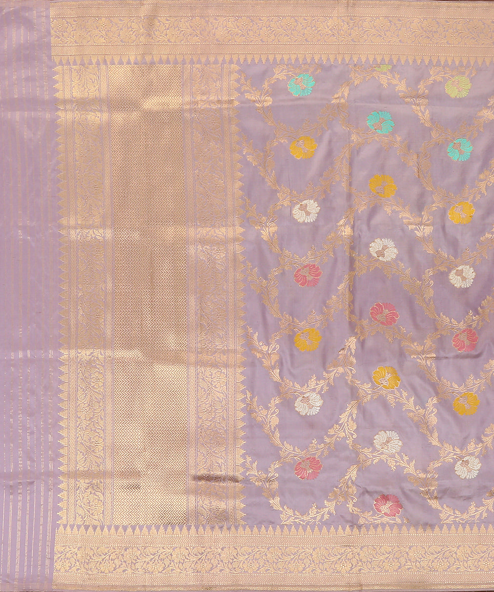 Lavender_Handloom_Pure_Katan_Silk_Banarasi_Dupatta_With_Meenakari_And_Jaal_WeaverStory_02