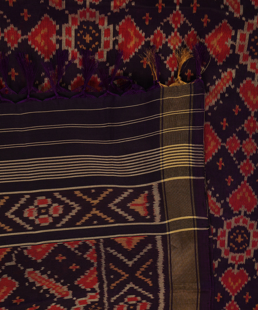 Handloom_Purple_Mulberry_Silk_Ikat_Patola_Dupatta_WeaverStory_04