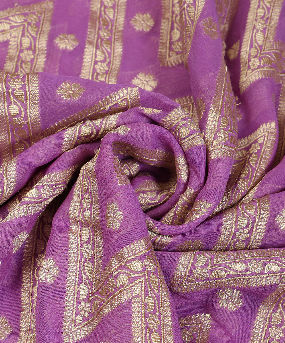 Handloom_Pure_Banarasi_Georgette_Dupatta_With_Cheveron_Design_WeaverStory_05
