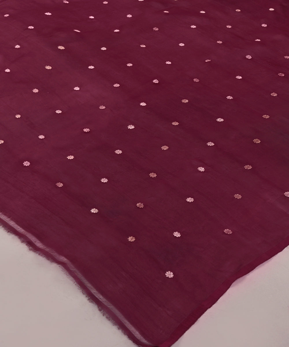 Dark_Purple_Handloom_Pure_Kora_Silk_Banarasi_Dupatta_With_Floral_Zari_Booti_WeaverStory_03
