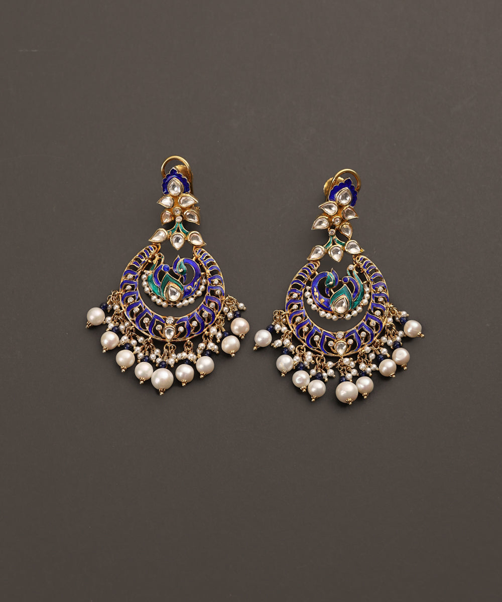 Roxana_Handcrafted_Pure_Silver_Chandbali_Earrings_With_Semi_Precious_Stones_WeaverStory_03