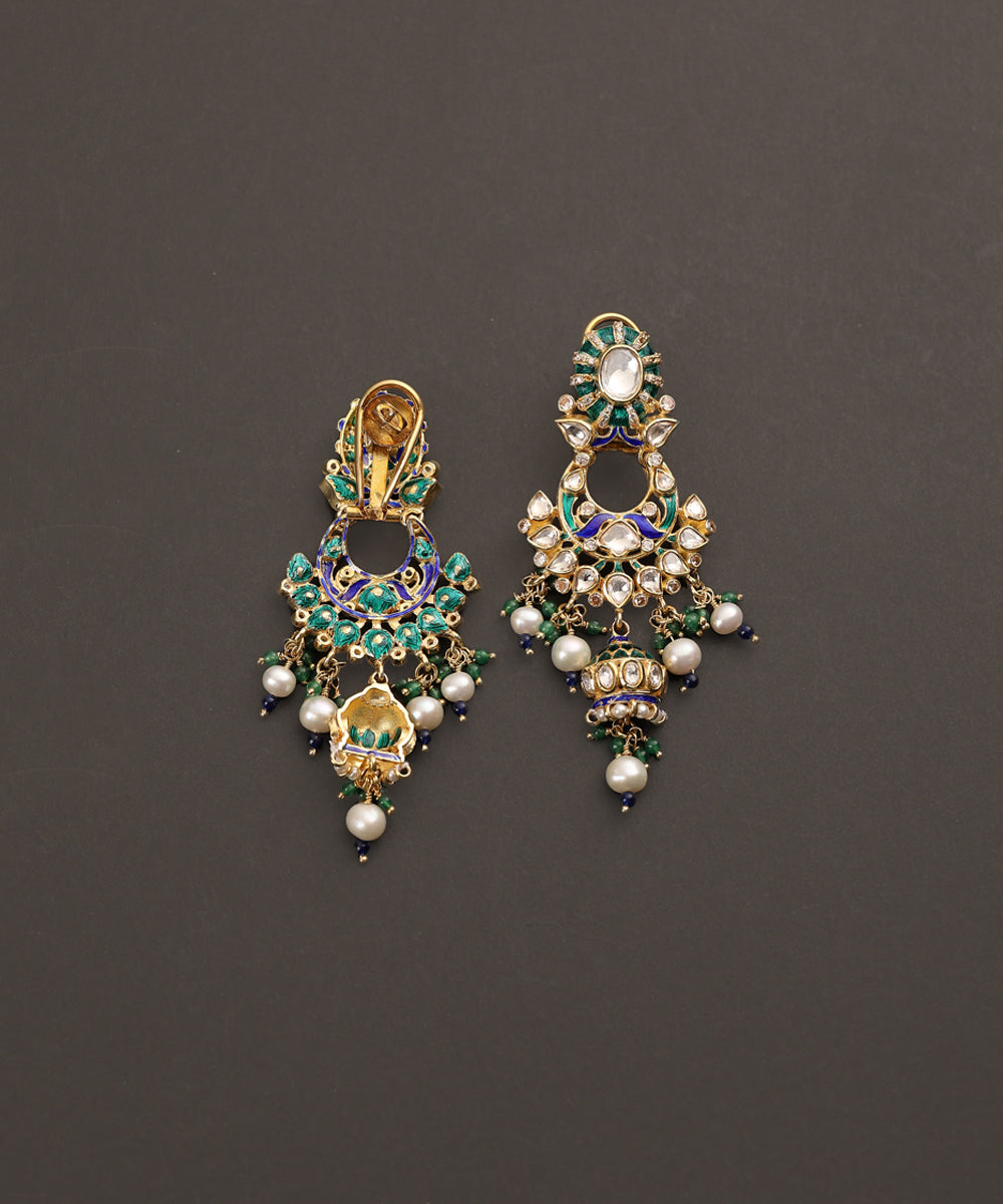 Paricheh_Handcrafted_Pure_Silver_Earrings_With_Pearls_And_Semi_Precious_Stones_WeaverStory_03